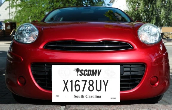 Modelo de ejemplo de placas temporales South Carolina