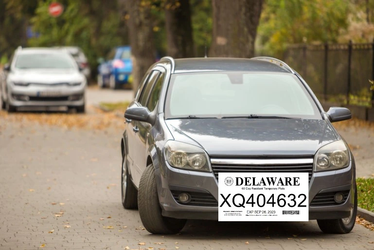 Modelo de ejemplo de placas temporales en Delaware