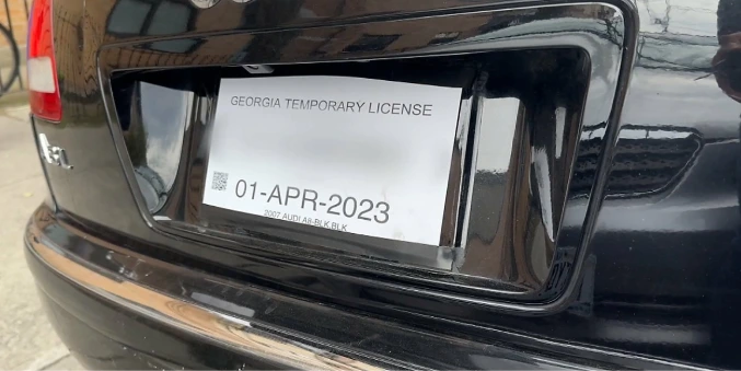Es legal salir del estado de Georgia con placas temporales: guia informativa