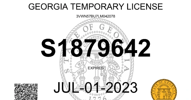 Aprenda como saber si una placa temporal es legal en Georgia