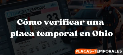 Aprenda Cómo verificar una placa temporal en Ohio
