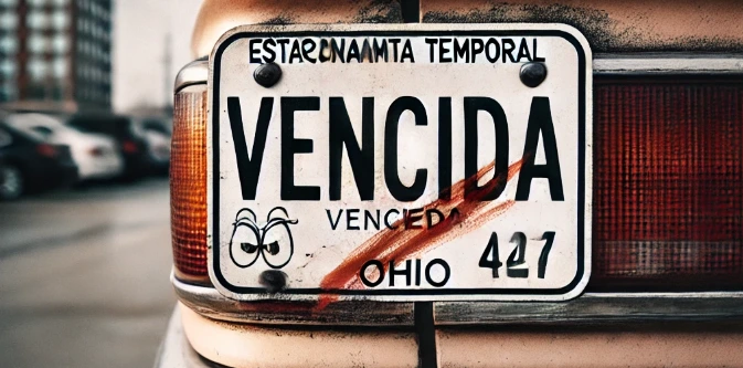 Qué pasa si me paran con las placas vencidas en Ohio