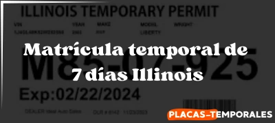 Matrícula temporal de 7 días illinois - Official Info