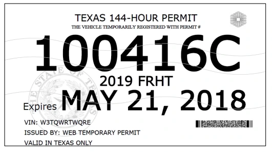 Cómo sacar un permiso temporal en texas de 144 horas online
